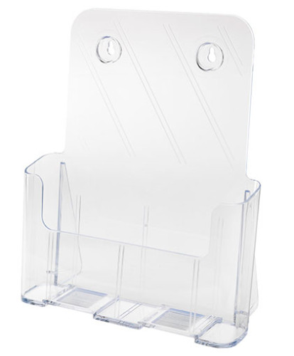 DEFLECTO - PORTAFOLLETOS SOBREMESA A4 VERTICAL 1 COMPARTIMENTO RESPALDO ALTO CRISTAL (Ref.77001)