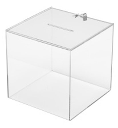 DEFLECTO - URNA CUADRADA GRANDE METACRILATO CON CANDADO (Ref.596903)