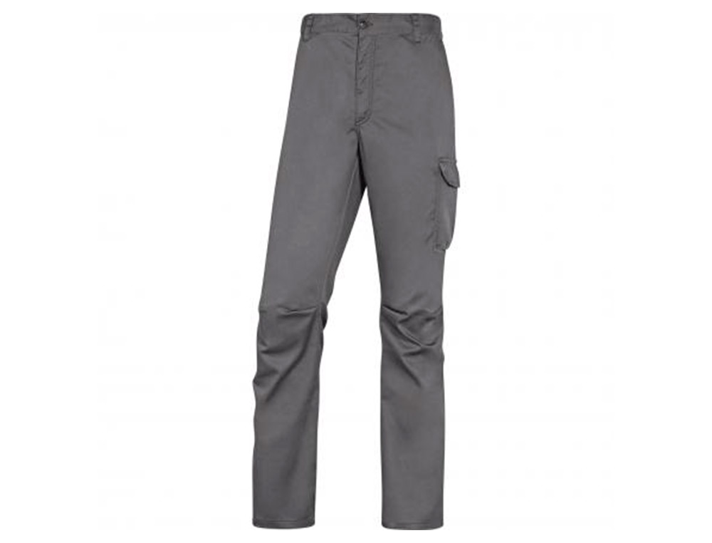 DELTAPLUS - PANTALON DE TRABAJO CINTURA ELASTICA 5 BOLSILLOS COLOR GRIS / NEGRO TALLA M (Ref.PANOSTRPAGNTM)