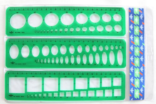 DFH - PLANTILLAS ESCOLAR JUEGO-3 SURTIDAS R-C-E** (Ref.156124)