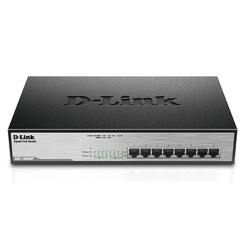 D-LINK - Switch 8xGB PoE (Ref.DGS-1008MP)