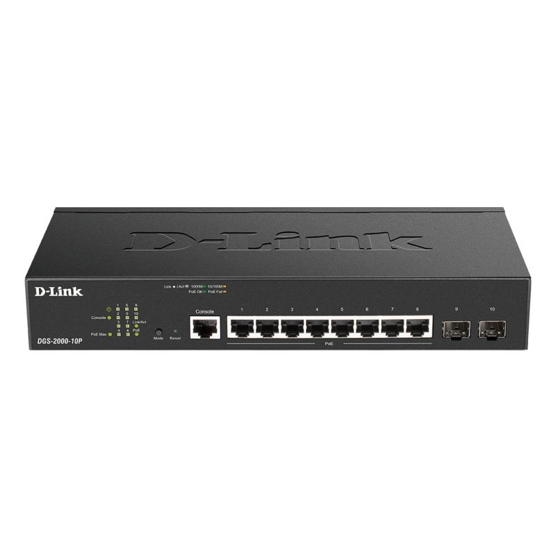 D-LINK - Switch L2 8xGB PoE 2xSFP (Ref.DGS-2000-10P)