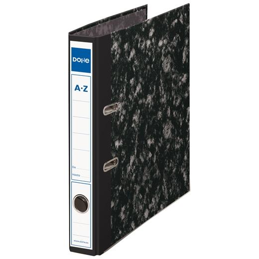 DOHE - ARCHIVADOR ARCHINOVO CARTÓN RÍGIDO PALANCA FOLIO LOMO ESTRECHO CON RADO NEGRO JASPEADO SUELTO (Ref.09123 UNIT)