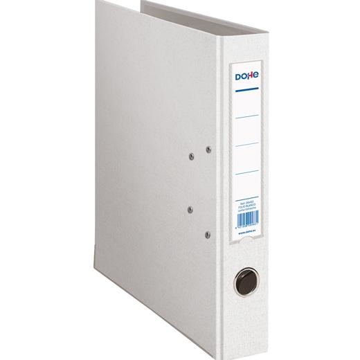 DOHE - ARCHIVADOR CARTÓN RIGIDO FORRADO PP PALANCA FOLIO LOMO ESTRECHO RADO BLANCO -12UD- (Ref.9483)
