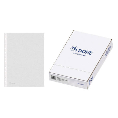 DOHE - CAJA 100 FUNDAS MULTITALADRO BASIC A4 235X305 (Ref.90491)