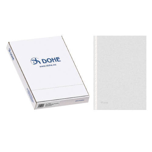 DOHE - CAJA 100 FUNDAS MULTITALADRO BASIC FOLIO 235X330 (Ref.90490)