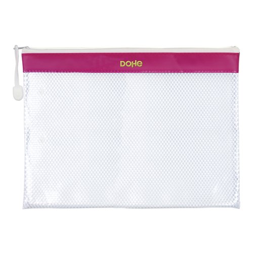 DOHE - DOSSIER SOBRE CREMALLERA A4 PVC ROSA (Ref.91218)