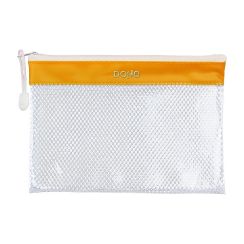 DOHE - DOSSIER SOBRE CREMALLERA A5 PVC BLANCO/AMARILLO (Ref.91225)