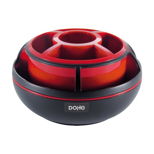 DOHE - ORGANIZADOR SOBREMESA GIRATORIO 360º ROJO (Ref.50705)