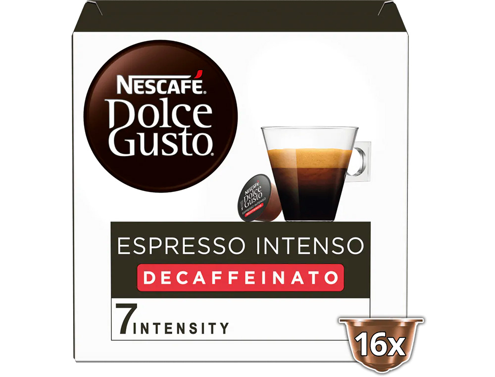 DOLCE GUSTO - CAFE ESPRESSO INTENSO DESCAFEINADO INTENSIDAD 7 MONODOSIS CAJA DE 16 UNIDADES (Ref.12523871)