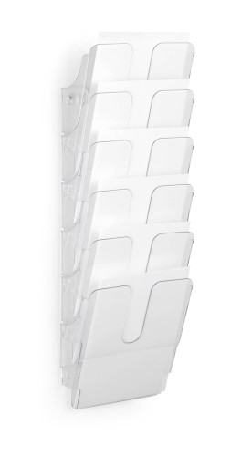 DURABLE - DISPENSADOR DE FOLLETOS FLEXIPLUS 6 COMPARTIMENTOS A4 VERTICAL TRANSPARENTE (Ref.1700008401)