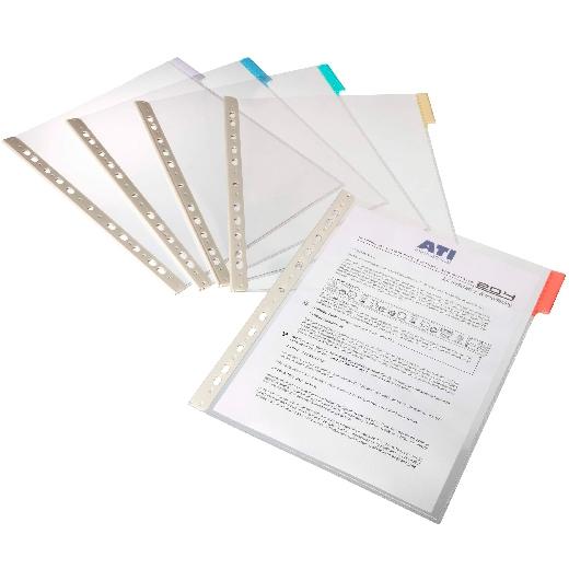 DURABLE - FUNDA FUNCTION A4 con SUBDIVISION 5/5 TRANSPARENTE PAQUETE de 5 (Ref.560719)