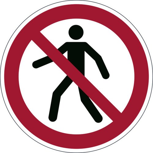 DURABLE - MARCAJE SEGURIDAD AUTOADHESIVO PROHIBIDO PEATONES (Ref.173203)