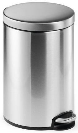 DURABLE - PAPELERA METALICA REDONDA 12 LITROS con PEDAL INOXIDABLE (Ref.3401-23)