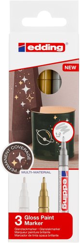 EDDING - ROTUL. 751 B/3 (blanco, oro y pla (Ref.7513999)