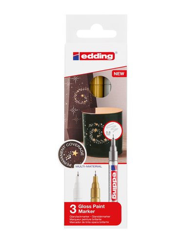 EDDING - ROTUL. 780 B/3 (blanco, oro y pla (Ref.7803999)
