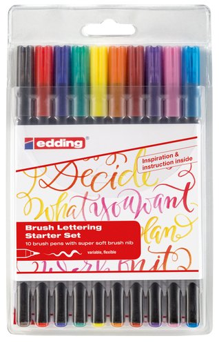 EDDING - ROTULADOR FIBRA 1340 BRUSHPEN ESTUCHE DE 10 (Ref.1340/10 S)