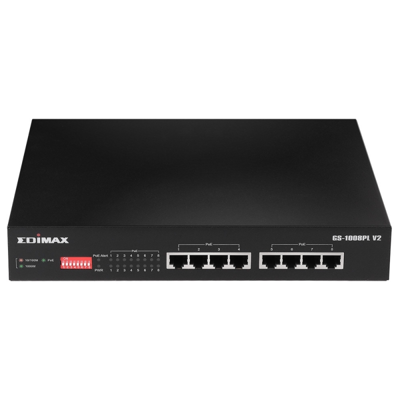 EDIMAX - Switch 8xGbE PoE+ (Ref.GS-1008PL V2)