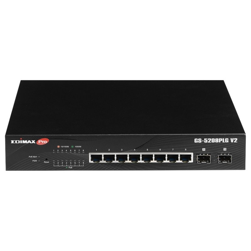 EDIMAX - PRO Switch 10xGB PoE+ (2xSFP) (Ref.GS-5208PLG V2)