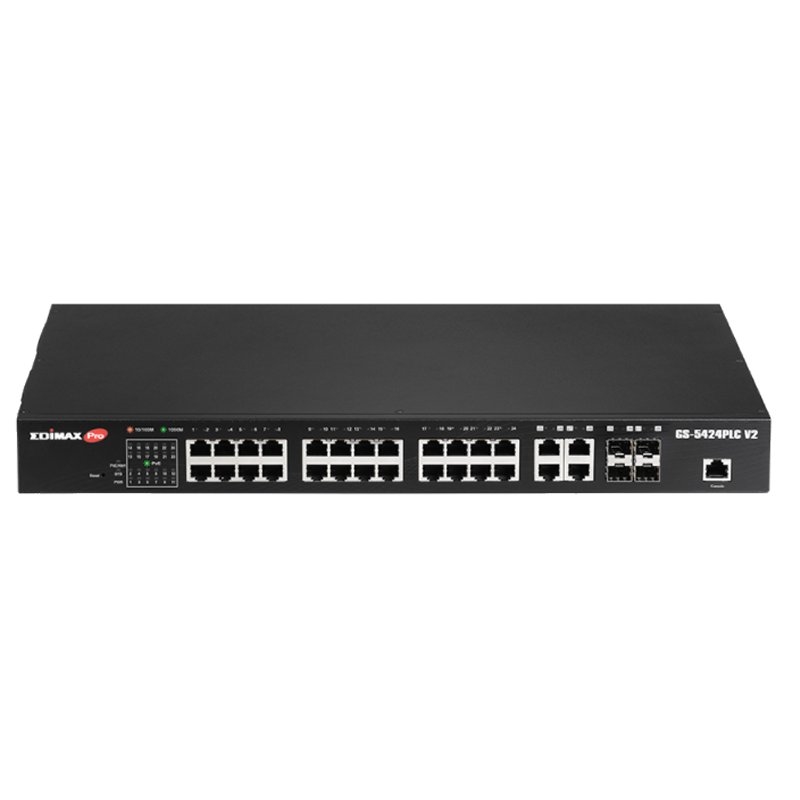EDIMAX - PRO Switch 24xGB PoE+ 4xSFP (Ref.GS-5424PLC V2)