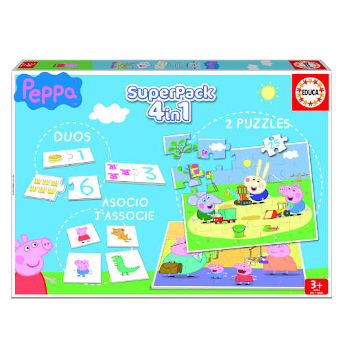 EDUCA BORRÁS - JUEGO EDUCA SUPERPACK PEPPA PIG +3 AÑOS EDUCA BORRAS (Ref.16229)