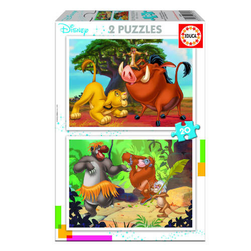 EDUCA BORRÁS - PUZZLE INFANTIL 2x20 DISNEY ANIMALS DE 3-5 AÑOS EDUCA BORRAS (Ref.18103)