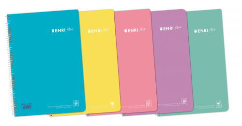 ENRI - CUADERNO ESPIRAL + TP 4º 80H 4X4 C/M - SURTIDO PASTEL (Ref.400150288)