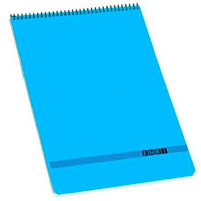 ENRI - CUADERNO ESPIRAL OFICINA 80H 4X4 TAPA BLANDA 4º AZUL -10U- (Ref.100302774)