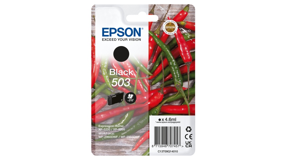 EPSON - Cartucho Negro 503 WF-2960dwf,WF-2965dwf, XP-5205 Pimiento (Ref.C13T09Q14010)