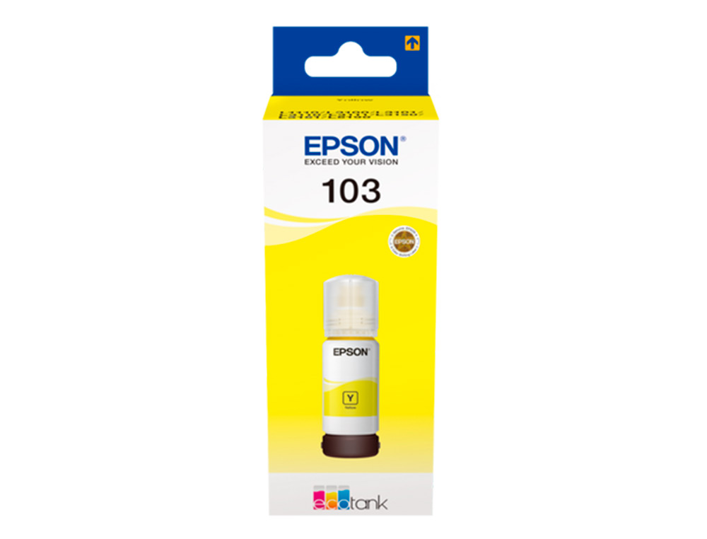 EPSON - ECOTANK TINTA AMARILLO L1100 SERIES, L3110 SERIES - Nº 103 (Ref.C13T00S44A10)