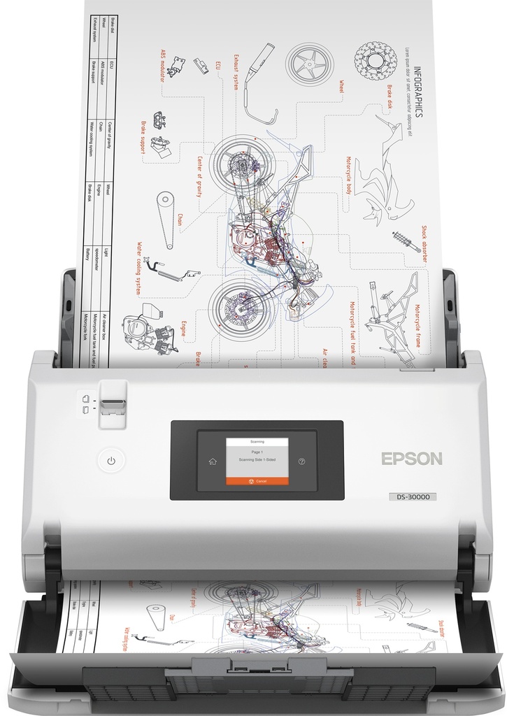 EPSON - escáner documental WorkForce DS-30000 verticales A3 (Ref.B11B256401)