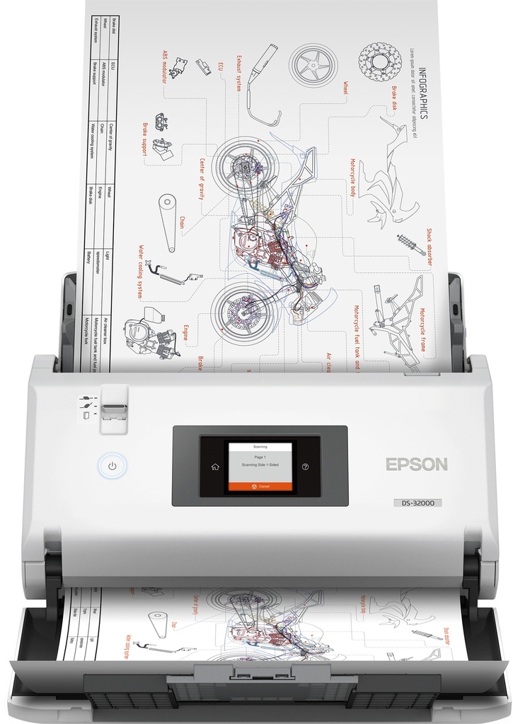 EPSON - escáner documental WorkForce DS-32000 verticales A3 (Ref.B11B255401)