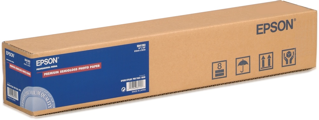 EPSON - GF Papel Premium SemmiGloss Photo, Rollo de 24 x 30.5m - 170 g/m2 (Ref.C13S041393)