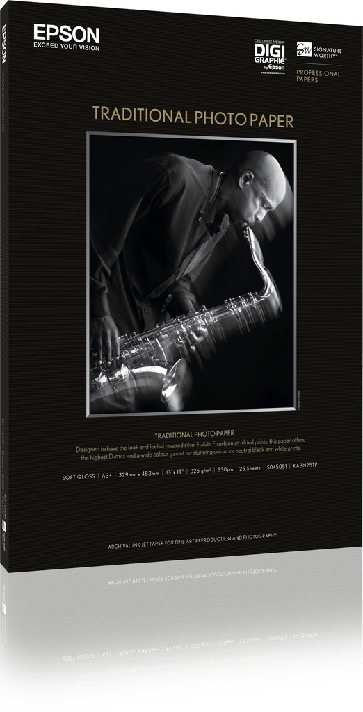 EPSON - GF Papel Traditional Photo A2, 25h - 330 g/m2 (Ref.C13S045052)