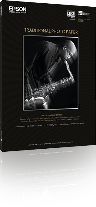 EPSON - GF Papel Traditional Photo A3+, 25h - 330 g/m2 (Ref.C13S045051)