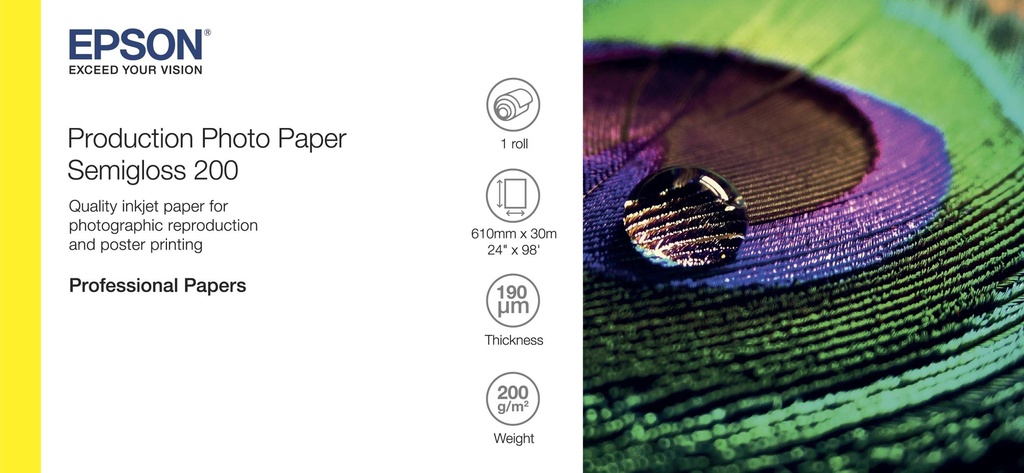 EPSON - Production Photo Paper Semigloss 200 24 x 30m (Ref.C13S450376)