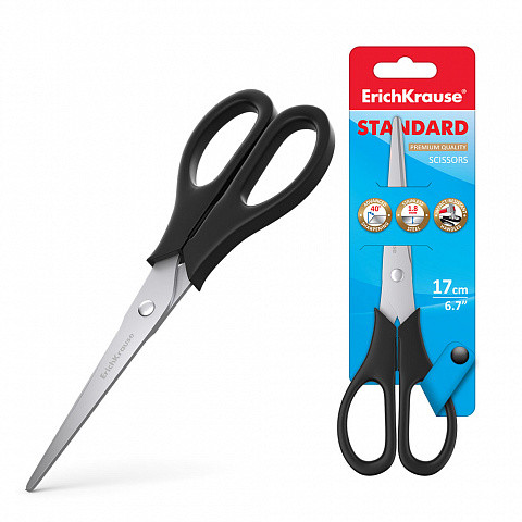 ERICH KRAUSE - BLISTER TIJERAS STANDARD, 17 CM (Ref.14861)