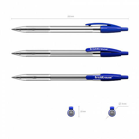 ERICH KRAUSE - BOLÍGRAFO AUTOMÁTICO R-301 CLASSIC MATIC 1.0, TINTA COLOR: AZUL (Ref.38509)