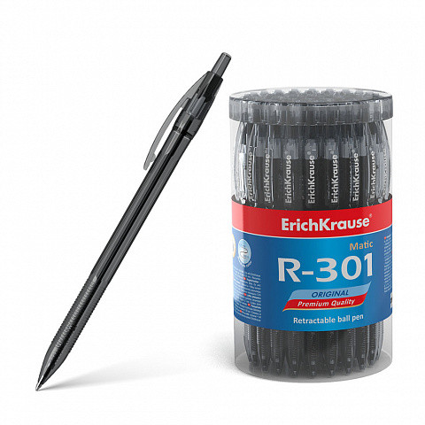 ERICH KRAUSE - BOLÍGRAFO DE BOLA AUTOMÁTICO R-301 ORIGINAL MATIC 0.7, COLOR DE LA TINTA: NEGRO (Ref.46765)