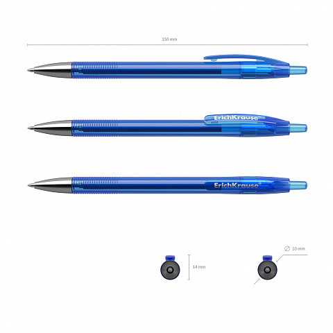 ERICH KRAUSE - BOLÍGRAFO DE GEL AUTOMÁTICO R-301 ORIGINAL GEL MATIC, TINTA COLOR: AZUL (Ref.46460)