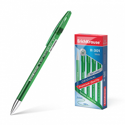 ERICH KRAUSE - BOLÍGRAFO DE GEL R-301 ORIGINAL GEL 0.5, COLOR DE LA TINTA: VERDE (Ref.45156)