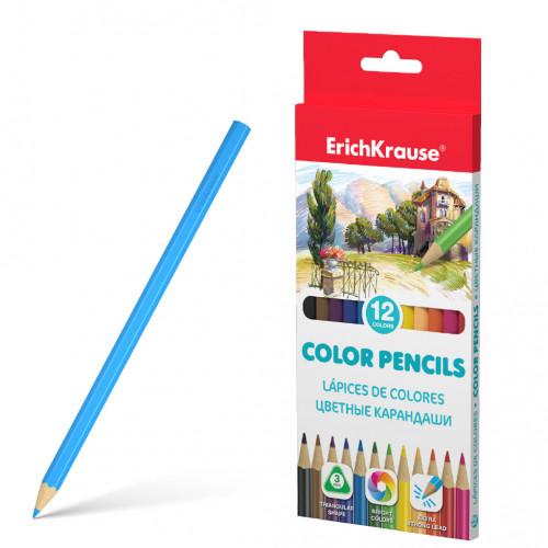 ERICH KRAUSE - CAJA LÁPICES DE COLORES TRIANGULAR 12 COLORES (Ref.49886)