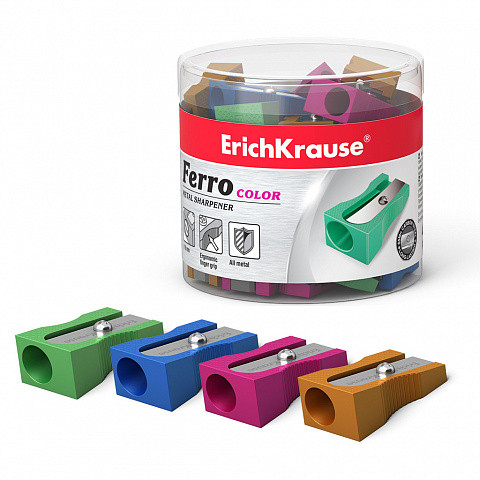 ERICH KRAUSE - Sacapuntas/Afilalapices DE ALUMINIO FERRO COLOR, VARIOUS COLORES (Ref.38014)