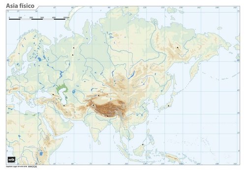 ERIK - MAPA MUDO COLOR FISICO ASIA (Ref.MM0126)