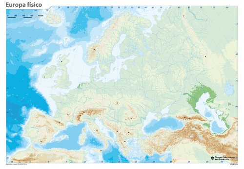 ERIK - MAPA MUDO COLOR FISICO EUROPA (Ref.MM0104)