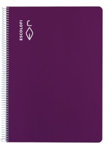 ESCOLOFI - CUADERNO ESPIRAL 100H FOLIO 70GR MM 3X3X16 VIOLETA (Ref.180946106)