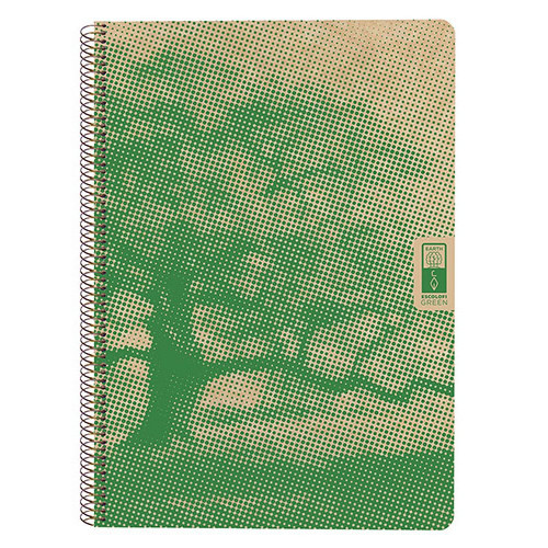 ESCOLOFI - CUADERNO ESPIRAL DIN-A4 RECICLADO FSC 80 HOJAS 80G. CUADRÍCULA 5X5. 4 ELEMENTS - EARTH (Ref.130100400)
