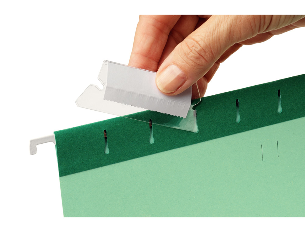 ESSELTE - VISOR CON ETIQUETA PARA CARPETAS COLGANTES CLASSIC 5CM TRANSPARENTE BOLSA -25U- (Ref.94514)