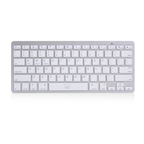 EWENT - teclado Bluetooth QWERTY Español Plata, Blanco (Ref.EW3161)