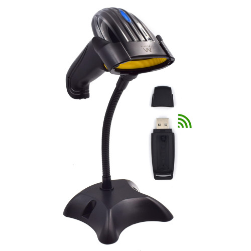 EWENT - lector de código de barras Lector de códigos de barras portátil 1D LED Negro (Ref.EW3430)